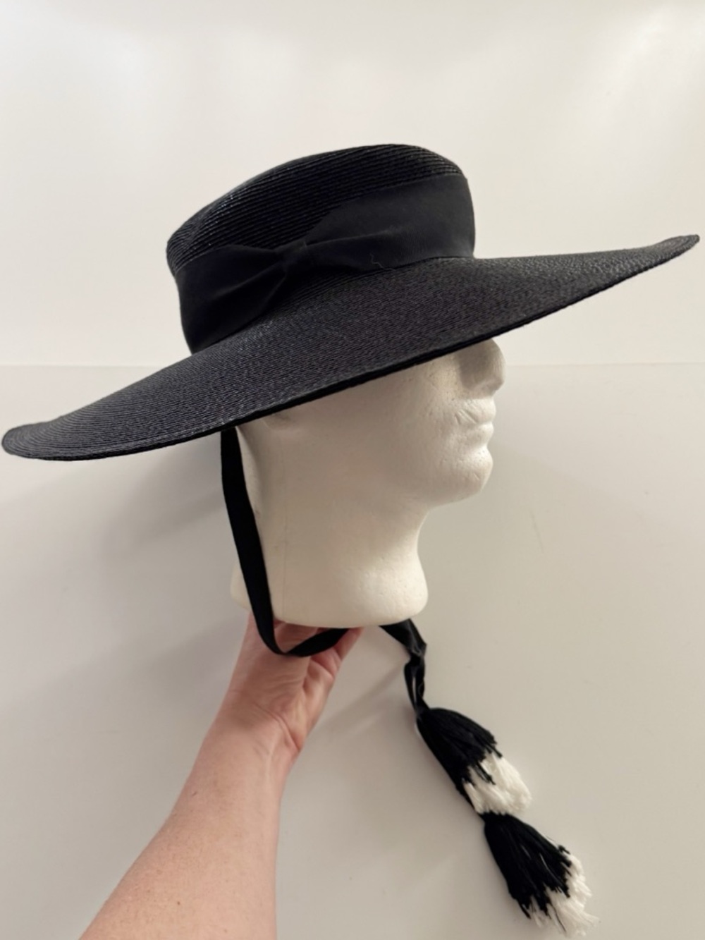 Behida Dolić Millinery Black Straw Hat - Picture 2 of 5